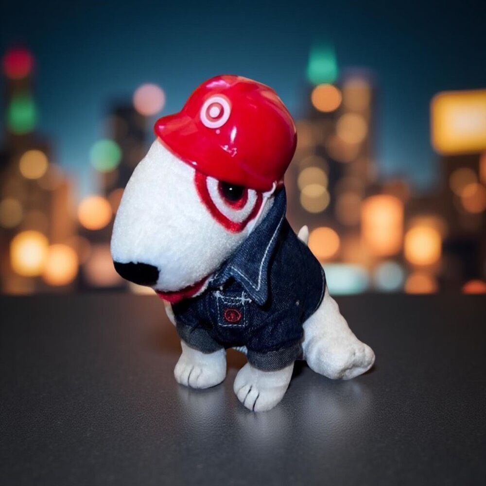 2008 Target Bullseye "PD Dog" With Helmet Limited Edition 683/3500 Plush Toy